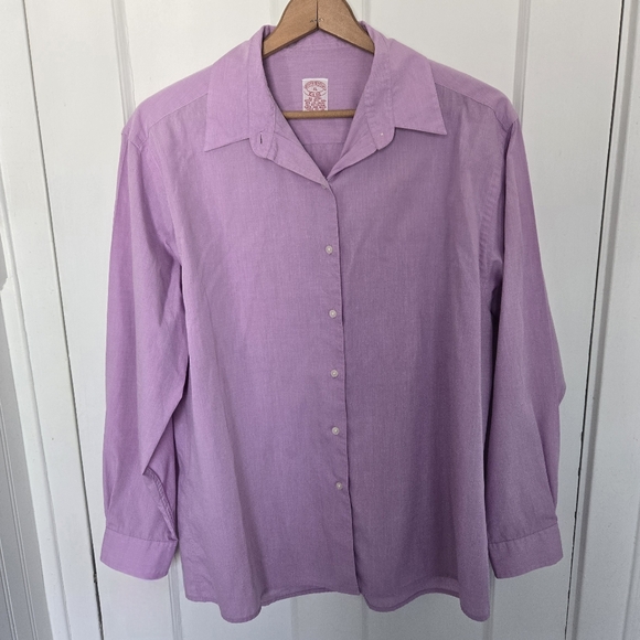 Brooks Brothers Purple 100% Cotton Button Up Normcore Preppy Old Money Size XL - Picture 1 of 5